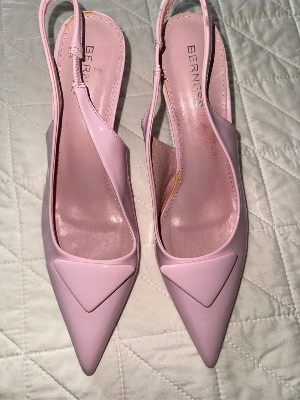 Pink Patent Pointed-Toe Slingback Flats - Picture 2 of 5